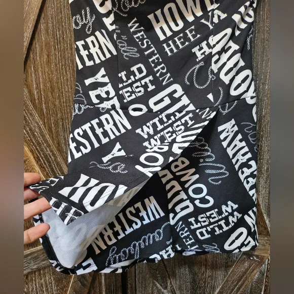 NWT Black Lucky and Blessed Strapless Romper - Picture 4 of 4